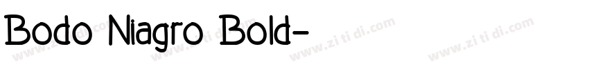 Bodo Niagro Bold字体转换